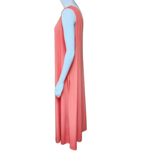 Chico's Orange Sleeveless Maxi Dress (3) - Picture 3 of 5